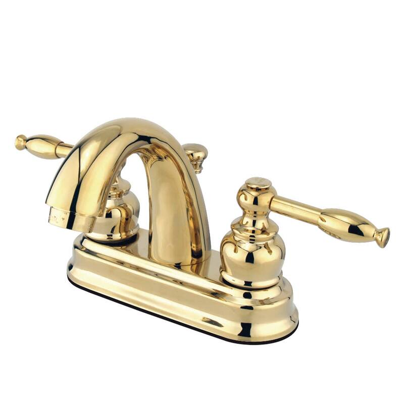Kingston Brass Knight Centerset Bathroom Faucet with Pop-Up Drain - Polished Brass