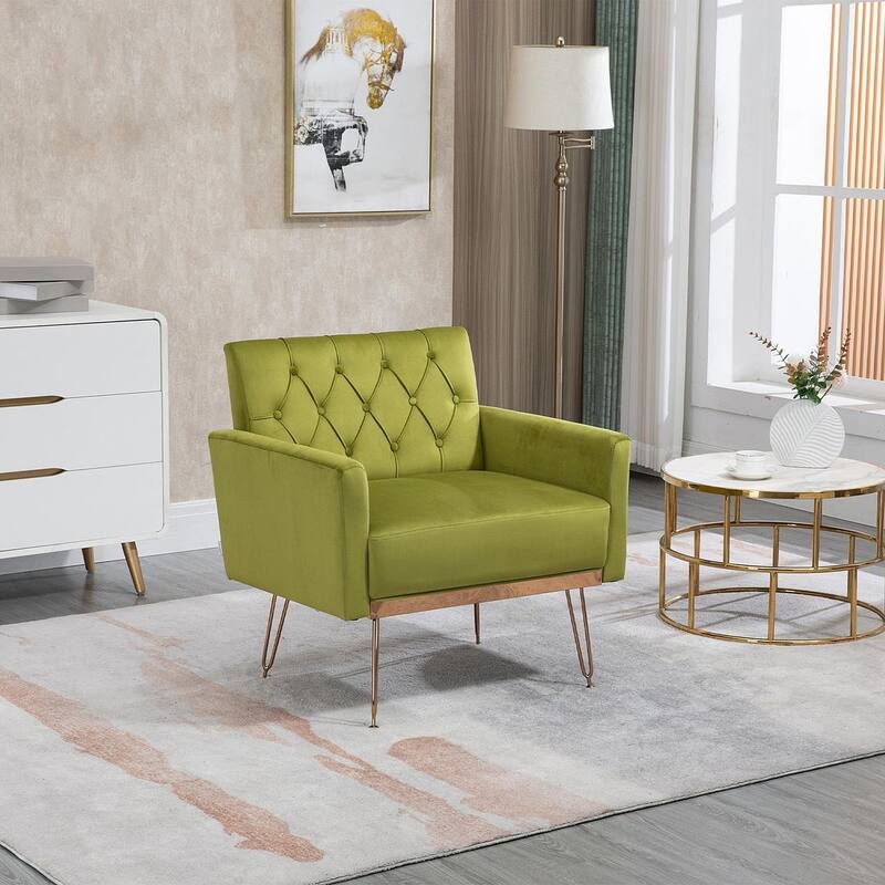 Modern Upholstered Velvet Accent Chair