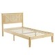 preview thumbnail 20 of 45, Twin Size Solid Wood Platform Bed Frame With Headboard White