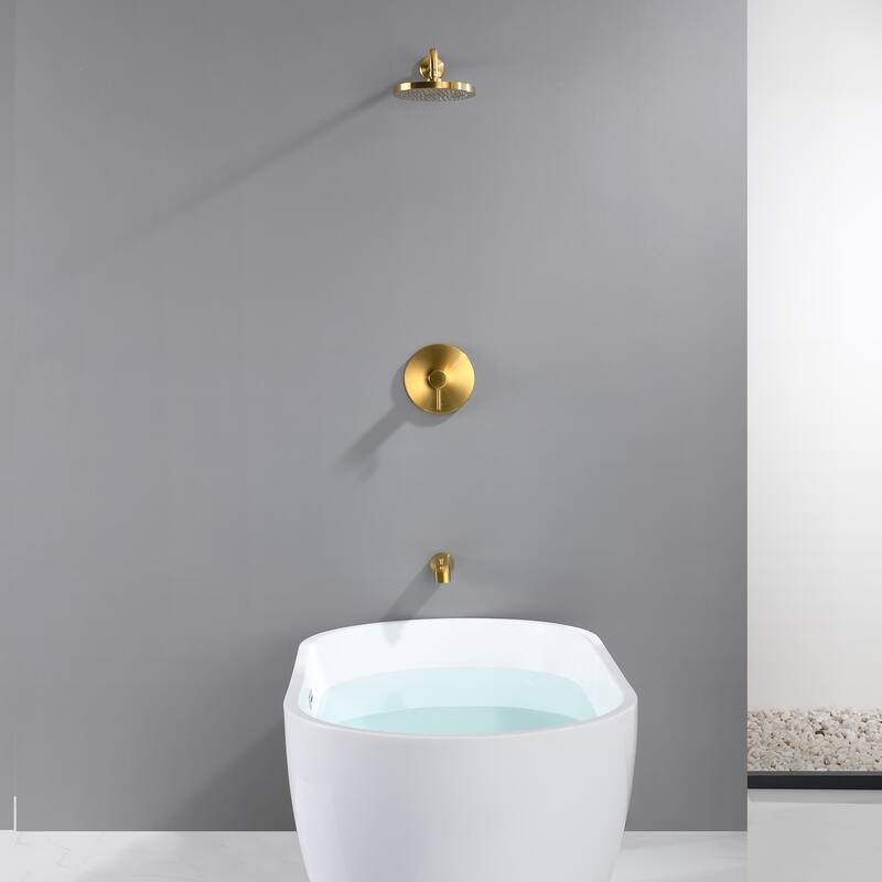 Luxier SS-C02 Single Handle 1-Spray Tub & Shower Faucet with Valve
