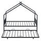 preview thumbnail 52 of 52, Metal House Bed with Twin Size Trundle, Twin/Full Size Playhouse Bed Montessori Bed with Roof Design for Kids Bedroom