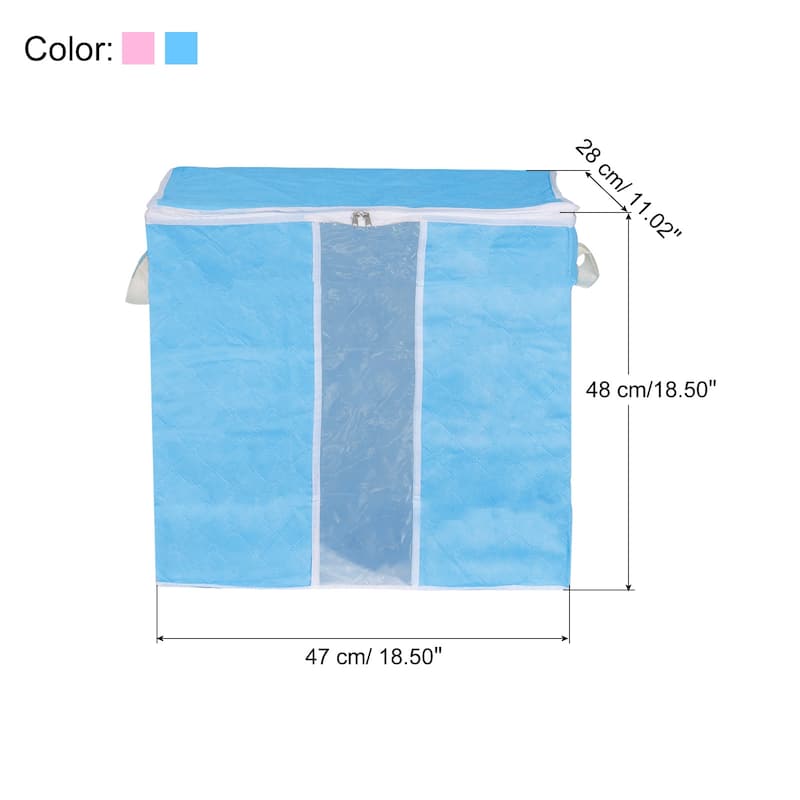 2pcs Foldable Storage Bag Clothes Blanket Closet Storage Box