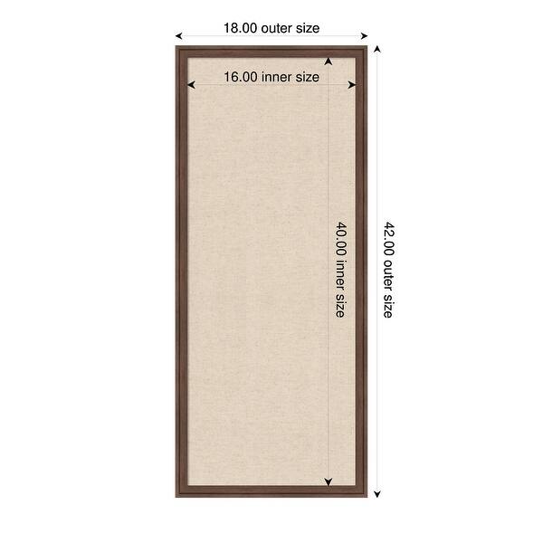 dimension image slide 24 of 91, Amanti Art Framed Fabric Pinboard Natural Linen Printed Bulletin Board