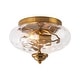 preview thumbnail 51 of 55, Modern Farmhouse 2-light Water Pattern Hammered Glass Flush Mount 9in