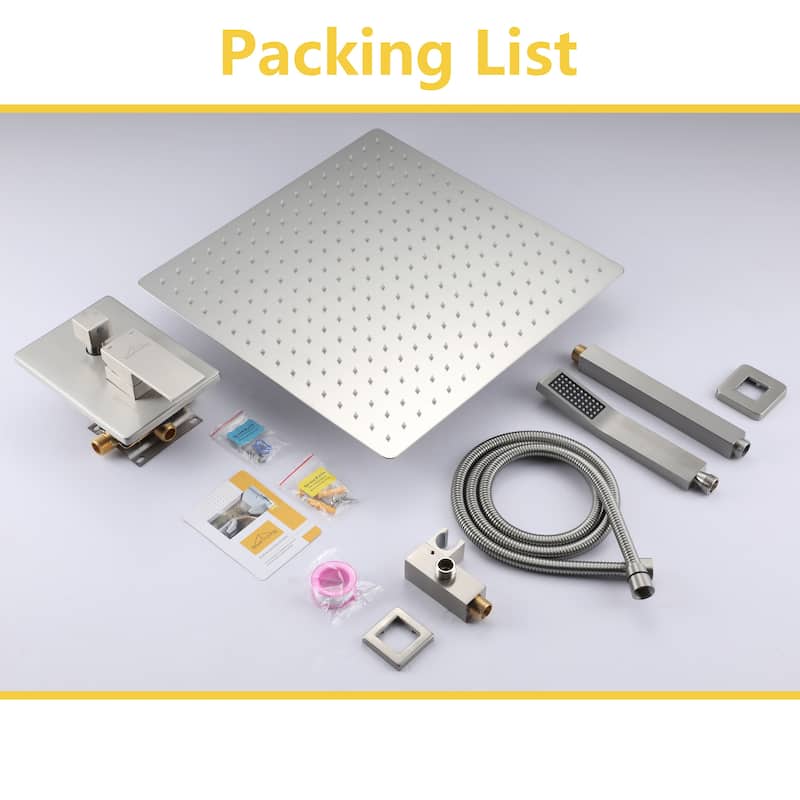 2-Function 10/12/16 In Ceiling Mounted Shower System