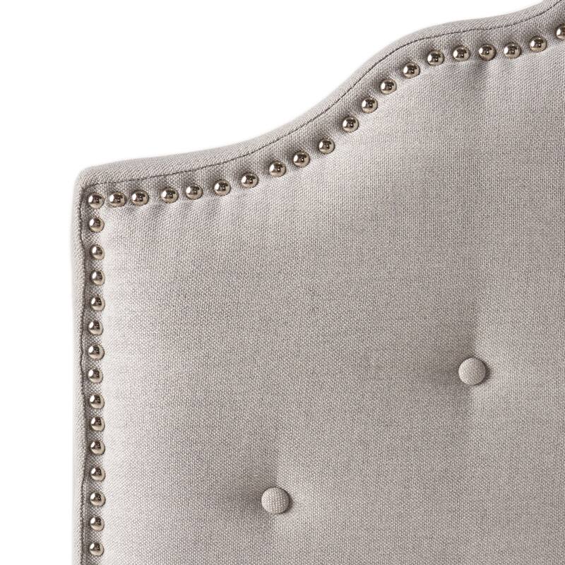 Tufted Upholstered Headboard Queen Size, Solid Wood Head Board with Durable Metal Legs