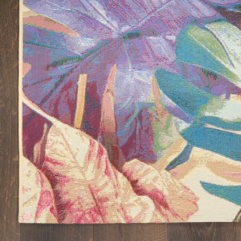 Nourison Color Splash Indoor/Outdoor Multicolored Nature Area Rug