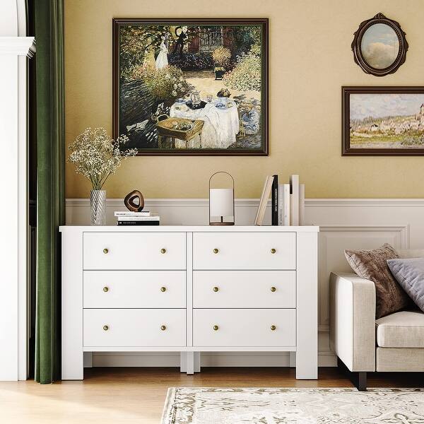 Spacious Storage Space Dresser for Living Room and Bedroom in White - On  Sale - Bed Bath & Beyond - 40399118