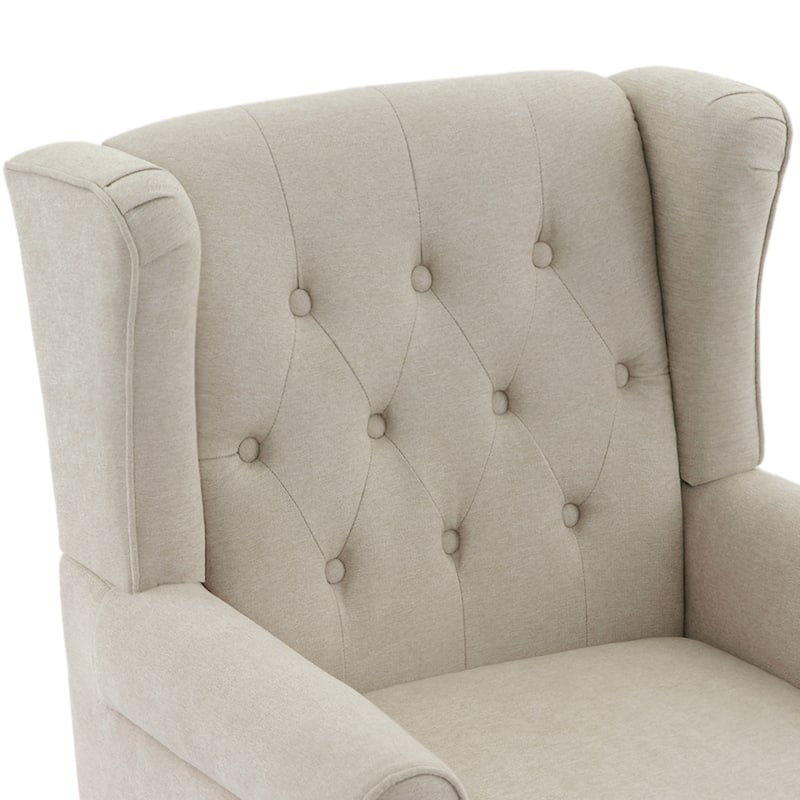 Button-Tufted Accent Club Chair Wingback Armchair Set of 2