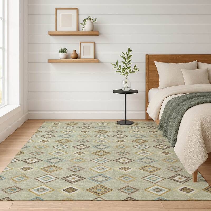 Machine Washable Indoor/ Outdoor Global Flagler Chantille Rug