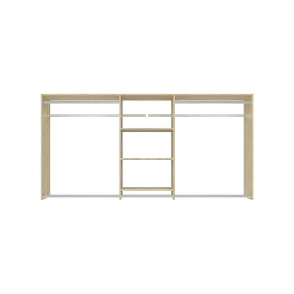 slide 2 of 4, Easy Track 8 Ft. W. Hanging Plus Laminate Closet Kit Honey Blonde