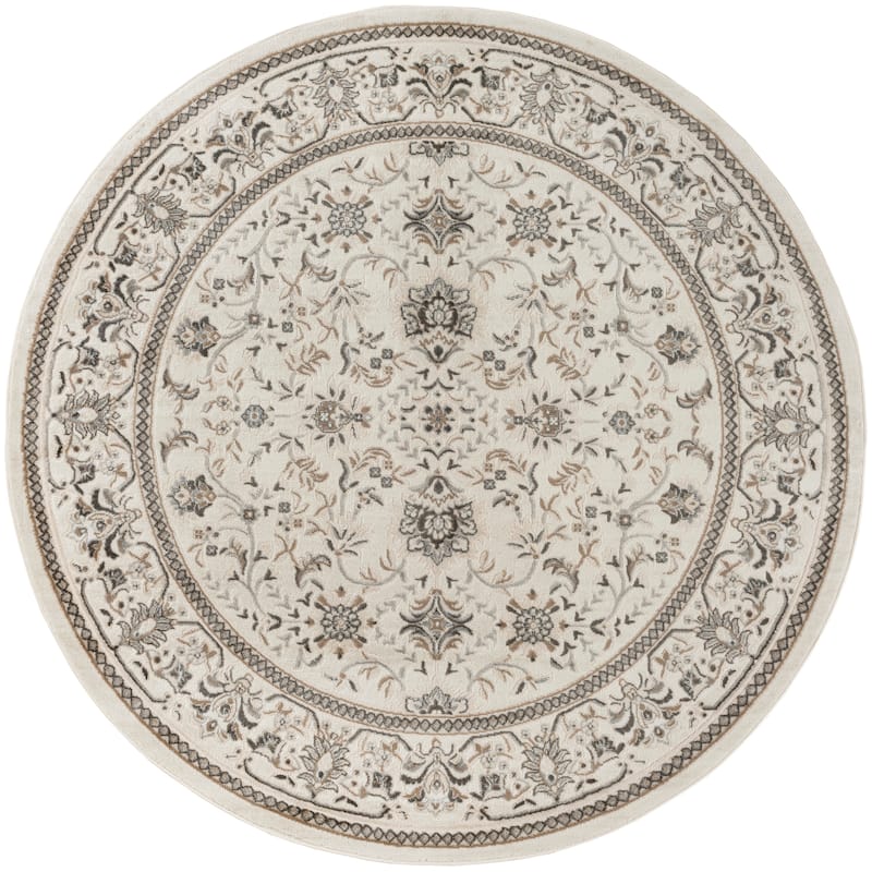 Nourison Serenity Home Indoor Persian Area Rug - 8' x Round - Blue