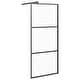 preview thumbnail 55 of 71, vidaXL Walk-in Shower Wall multi size Half Frosted ESG Glass Black