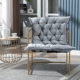 Modern Accent Chair with Open Metal Frame - Bed Bath & Beyond - 37157216