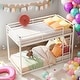 preview thumbnail 2 of 7, Twin over Twin Metal Bunk Bed, Low Bunk Bed with Ladder,White