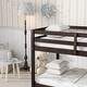 preview thumbnail 5 of 8, Elegant Twin over Twin Wooden Bunk Kids Bed with Ladder,with Bed Platform of Strengthened Slats