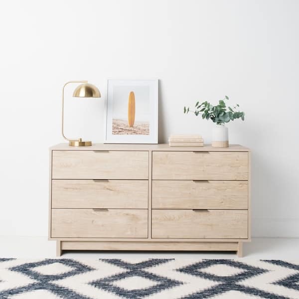 slide 2 of 18, Signature Design by Ashley Oliah Brown Woodgrain Dresser Natural - 6-drawer