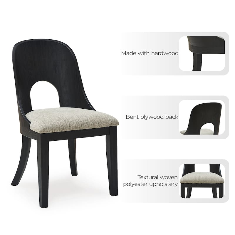 Signature Design by Ashley Rowanbeck Black/Gray Single Dining Chair - 20" W x 23.5" D x 34.5" H