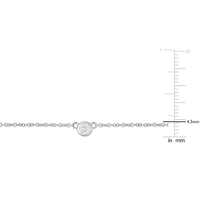 Miadora 1ct TW Diamond Station Necklace in Platinum