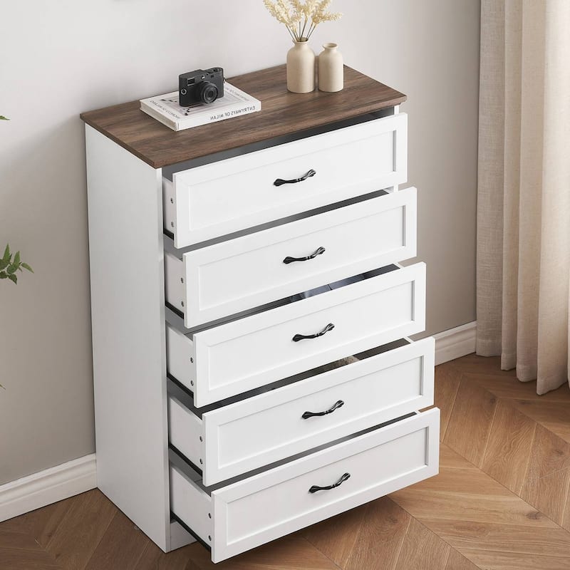 Large Capacity 5 Drawers Dresser, Cabinet for Bedroom