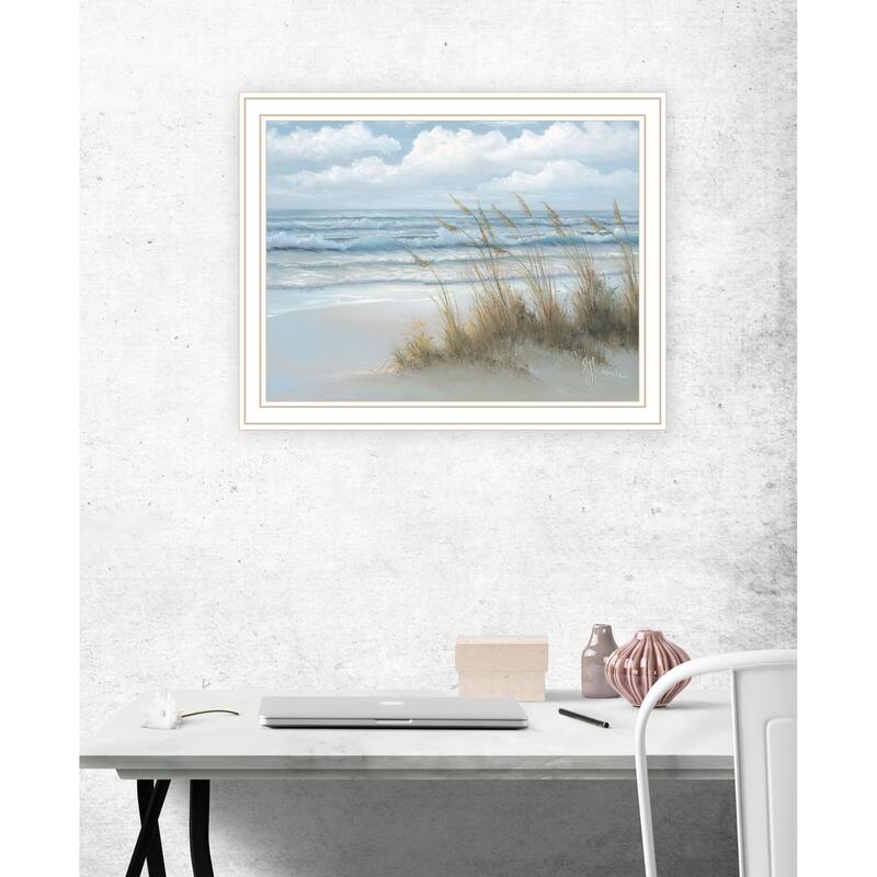 TrendyDecor4U Coastal "Sea Oats" Framed Print Wall Art
