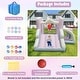 preview thumbnail 8 of 7, Kids Bounce House with Slide and 2 Boxing Columns Bouncy Castle for Party without Blower - 119" x 105" x 73"