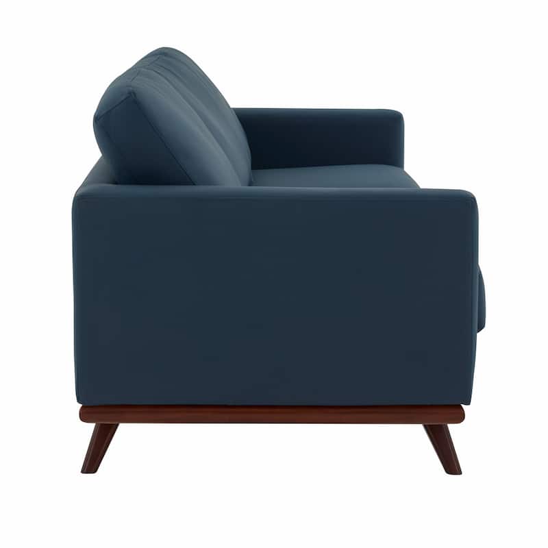 Chester Modern 3 Seater Sofa Couch in Leather or Mesh Upholstery With Birch Wood Base for Living Room Bedroom and Office - 83"
