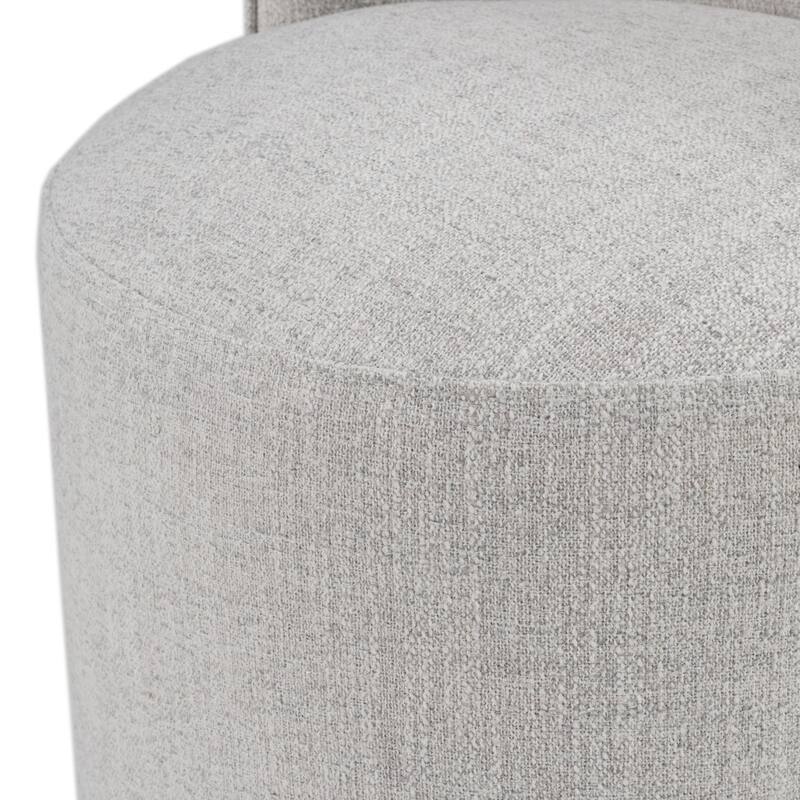 Modrest Correa Modern Light Grey Fabric Swivel Dining Chair