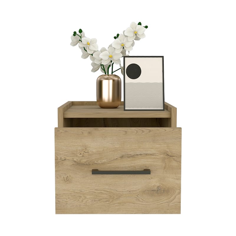 Floating Nightstand Calion, Bedroom,Macadamia，for Living Room,and Dining Room