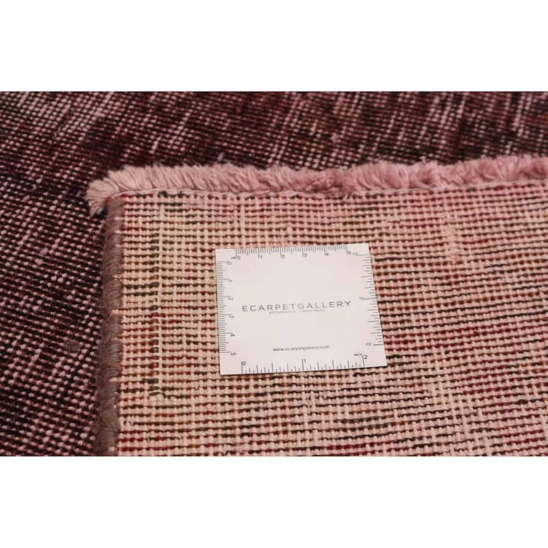 ECARPETGALLERY Hand-knotted Color Transition Dark Burgundy Wool Rug - 9'2 x 12'2