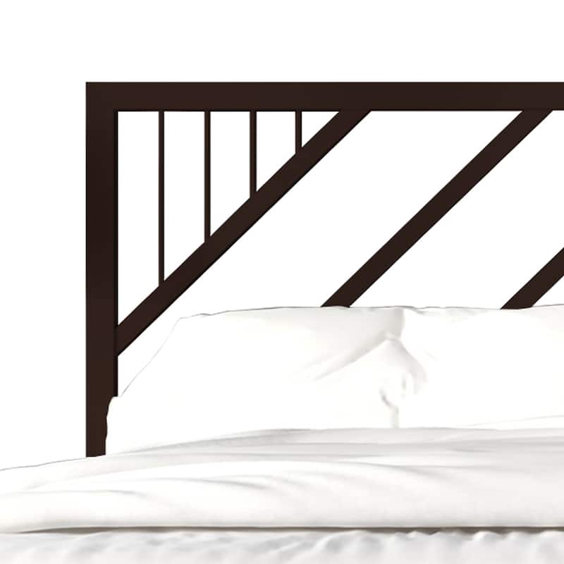 CraftPorch Classic Geometric Slat Metal Platform Bed