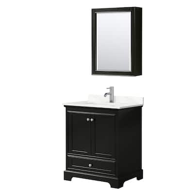 Wyndham Collection WCS202030S-QTZ-UNSMED Deborah 30" Free Standing