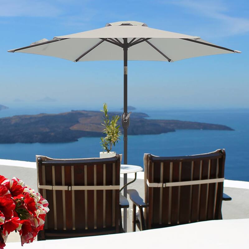 Royalcraft 7.5 ft Patio Market Umbrella with Crank - White