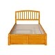 preview thumbnail 7 of 6, AFI Richmond Full Size Platform Bed with Footboard & Twin Trundle in Caramel Latte