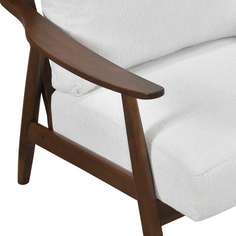 Oliver 31" Textured Accent Chair - Solid Wood Frame, Reversible Back