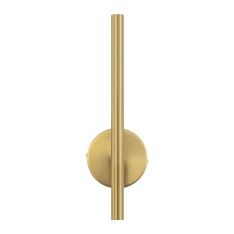 15.7 in. Modern Gold/Black Linear Bathroom Vanity Light Dimmable Integrated LED Wall Light