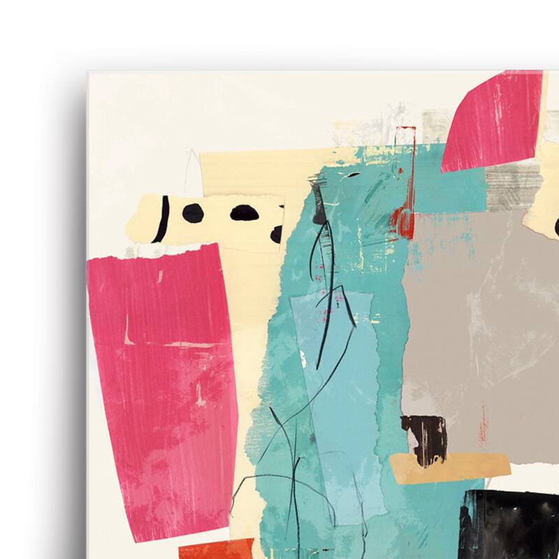 Americanflat 2 Piece 11x14 Wrapped Canvas Set Colourful Collage by PI