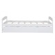 preview thumbnail 11 of 10, Twin Size Platform Bed with Twin Size Trundle, Solid Pine Wood + MDF Construction, Includes Headboard, Footboard, White
