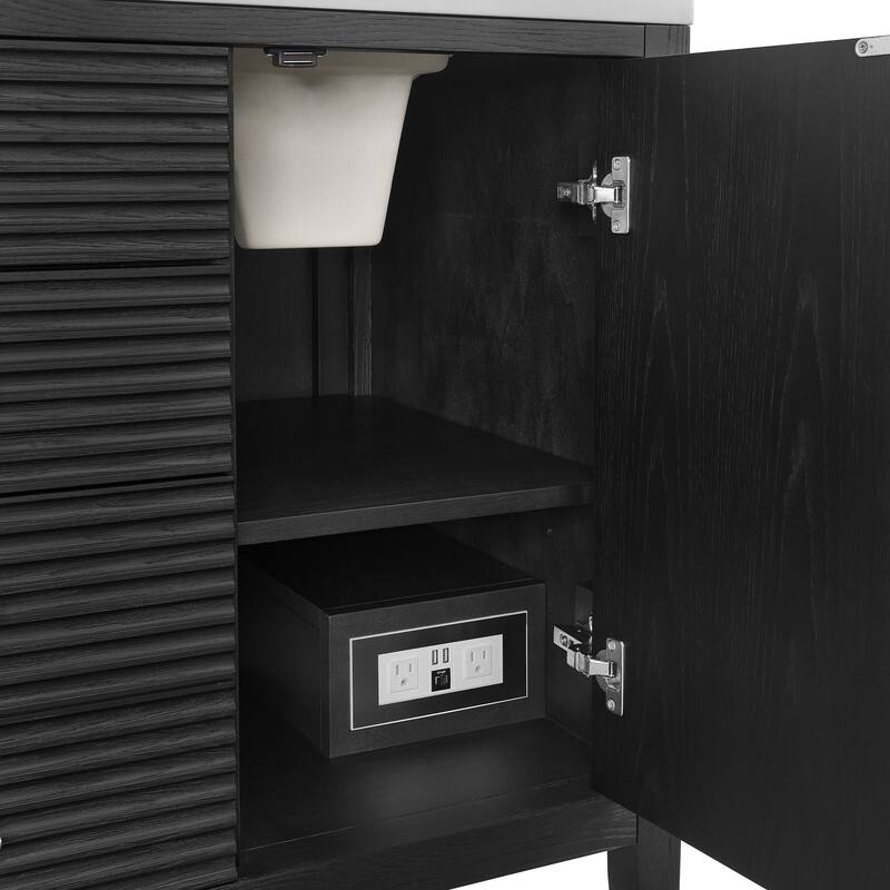 James Martin Vanities Myrrin 60" Double Vanity, Carbon Oak
