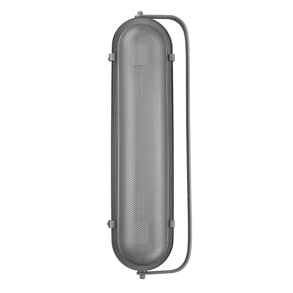 Grey Metal Plug-In Wall Sconce with Dual Adjustable Heads LED Ready - 8” x 29.50” x 7” (D x W x H)