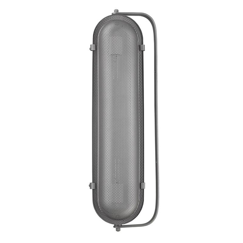 Grey Metal Plug-In Wall Sconce with Dual Adjustable Heads LED Ready - 8” x 29.50” x 7” (D x W x H) - Grey