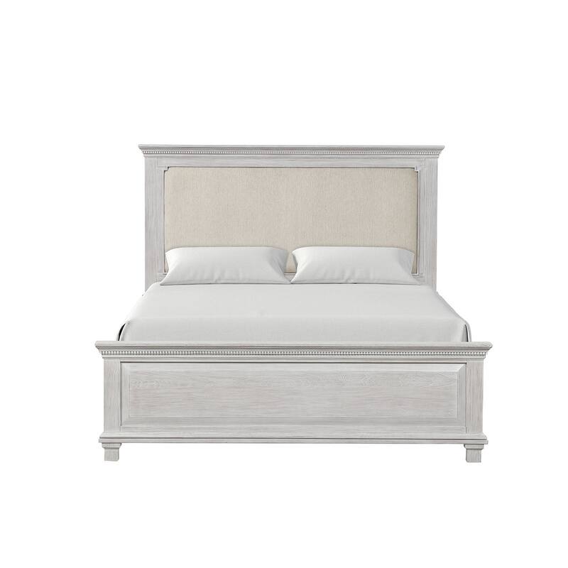 Transitional Weathered Gray Finish 1pc Bed