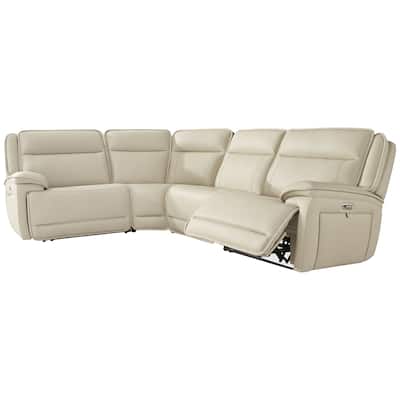 Signature Design by Ashley Double Deal Beige 4-Piece Reclining Sectional - 123"W x 90.75"D x 42.5"H
