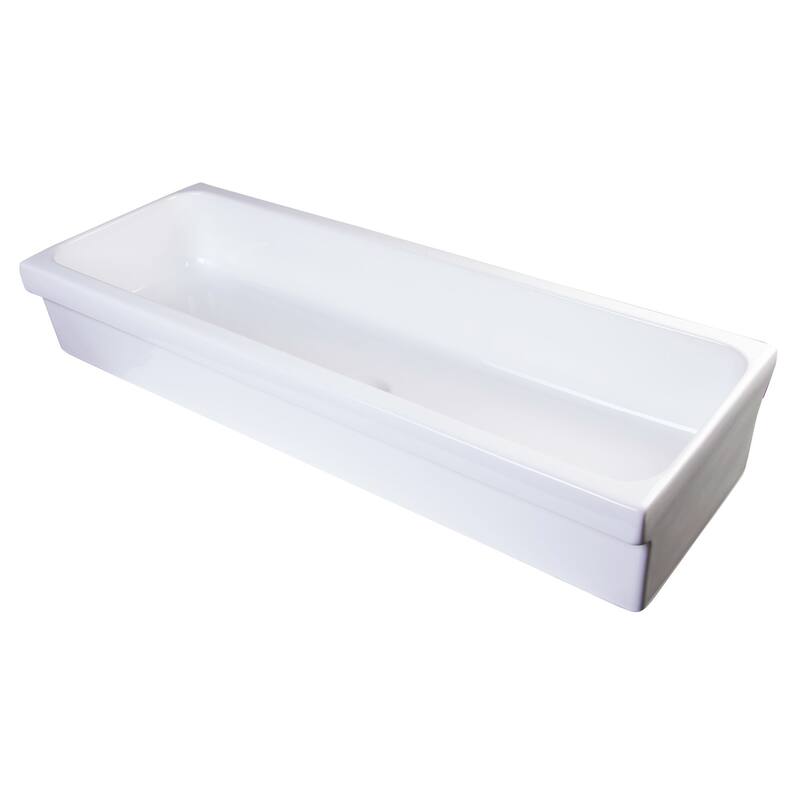 ALFI brand White Fireclay 48-inch Above-mount Bath Trough Sink
