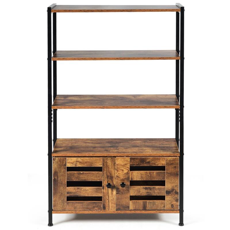 Costway Industrial Storage Cabinet Bookshelf Bookcase Bathroom Floor - See Details