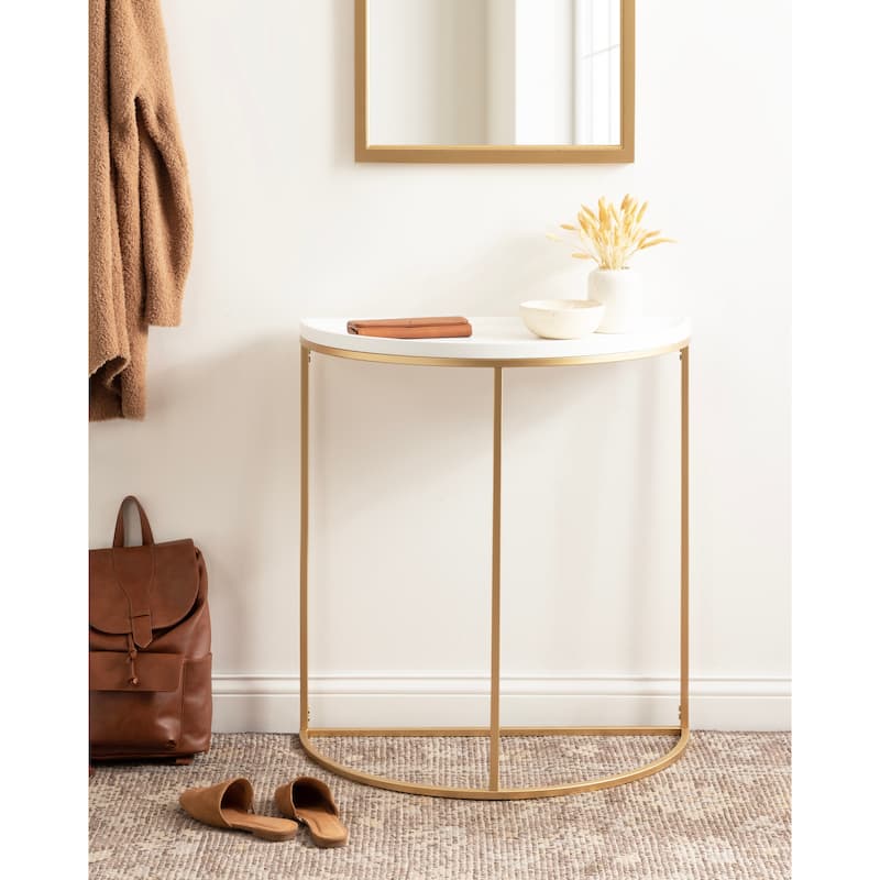 Kate and Laurel Dorrah Half-Circle Console Table