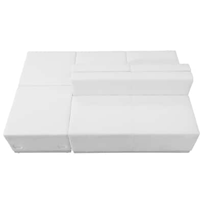4 PC LeatherSoft Modular Reception Configuration w/Taut Back &Seat - 77"W x 25.25" - 51"D x 27"H - 77"W x 25.25" - 51"D x 27"H