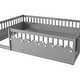 preview thumbnail 6 of 10, Full Size Toddler Floor Bed Safety Kids Bed with High Guardrails (19.6 inch), Concise Fence Bed for Boys Girls Kids Toddler