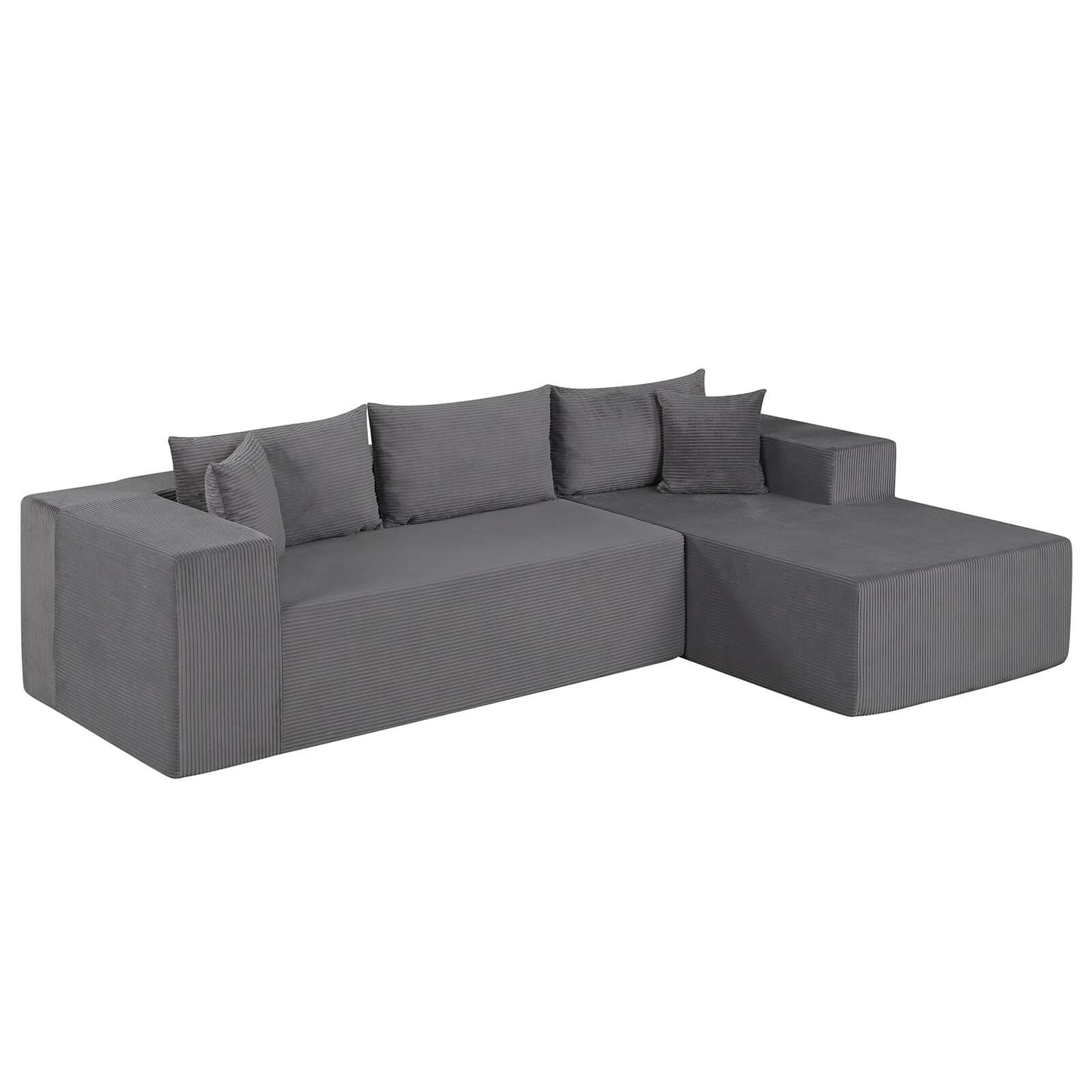 Costway 110.5” Modular Sectional Sofa with Deep Seats & Comfy - See Details