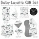 preview thumbnail 6 of 4, Bear Mountain Collection 7-piece Newborn Baby Layette Set - Slate Blue and Black Watercolor Woodland Forest Animal